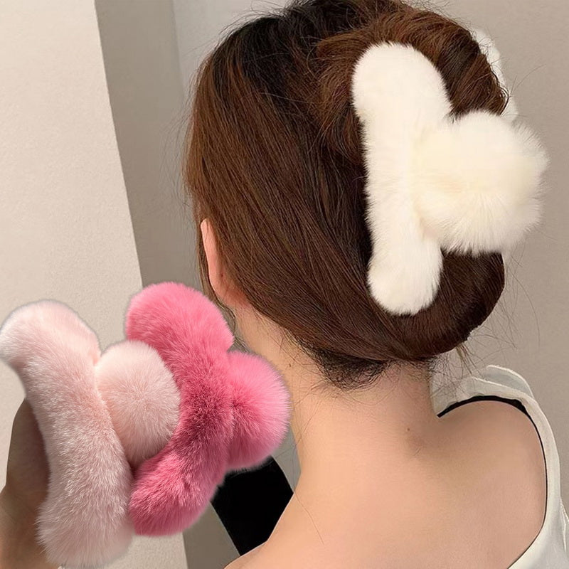 New Winter Faux Fur Hair Claw