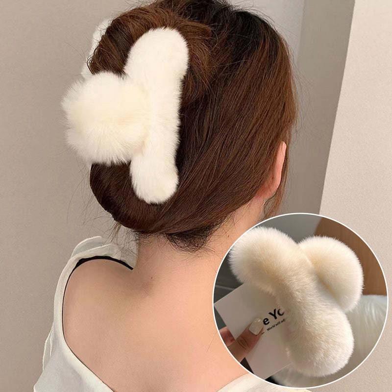 New Winter Faux Fur Hair Claw