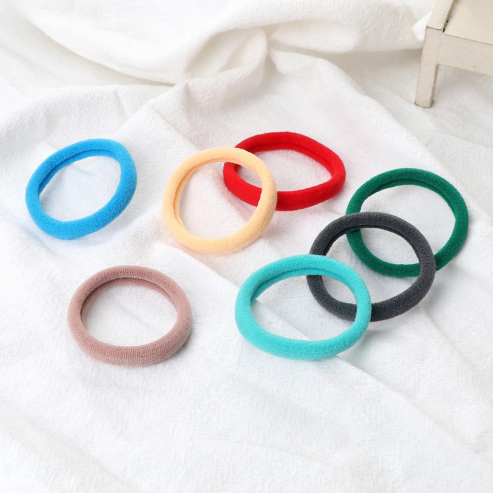 50Pc/ Girl Colorful Nylon Elastic Hair tie