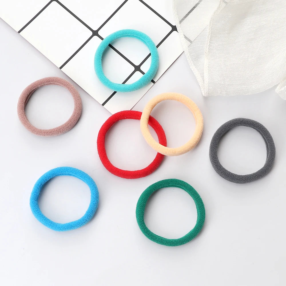 50Pc/ Girl Colorful Nylon Elastic Hair tie