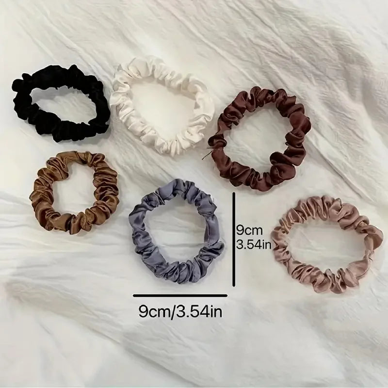 6Pcs Elegant Women's Multi Color Hair ties