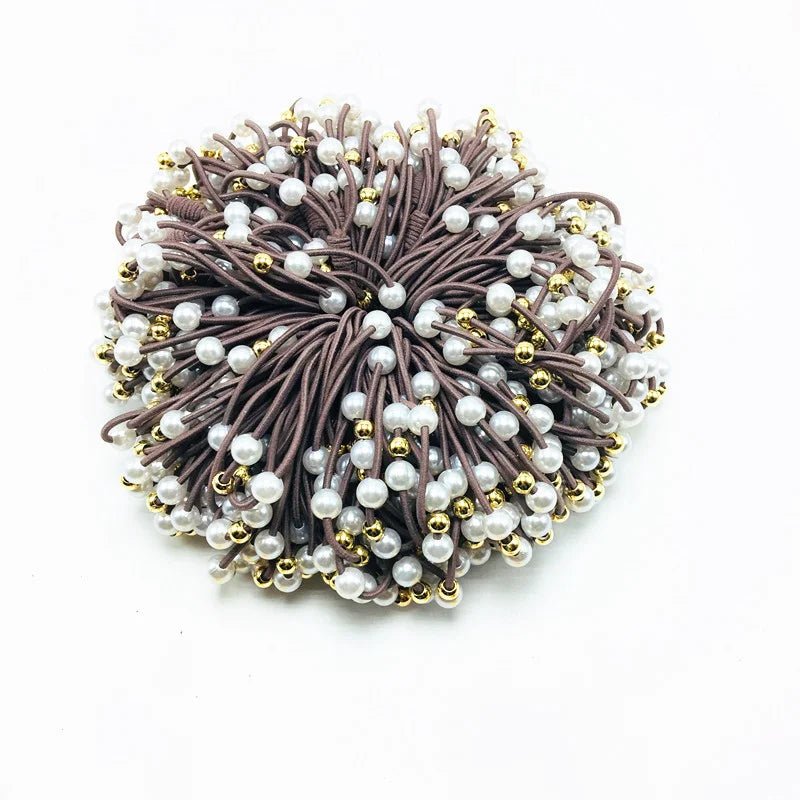 20PCS Fashion Pearls Elastic Hair Ties