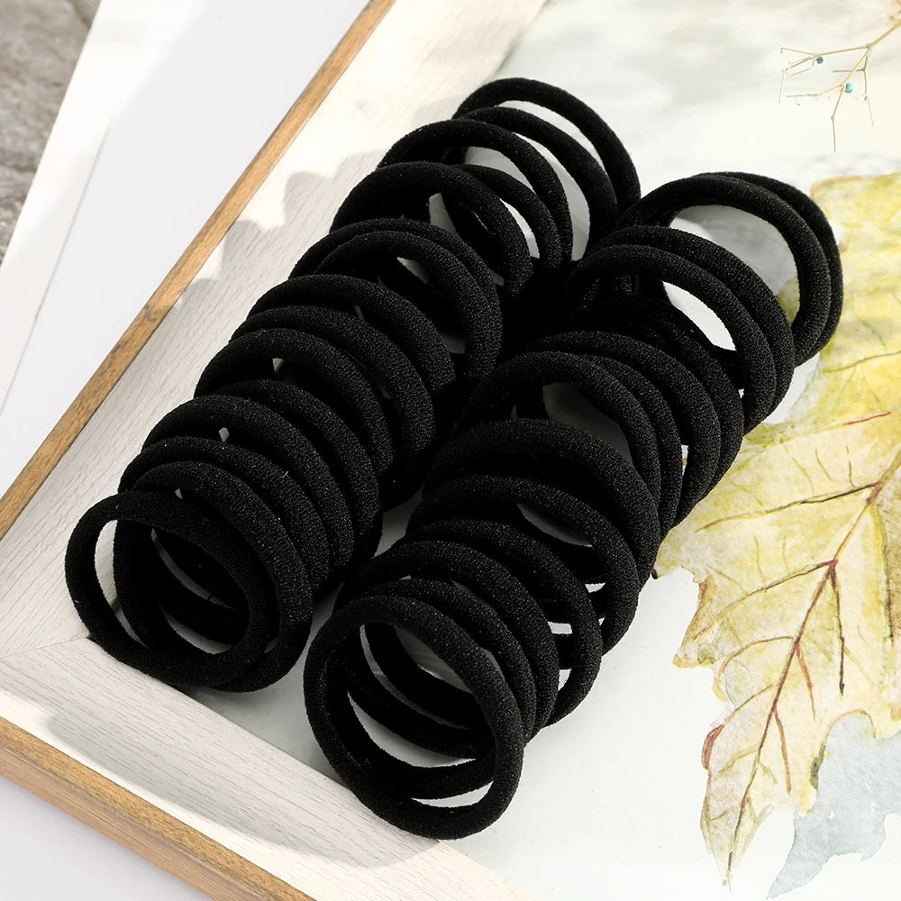 50PCS/Set Women Basic Scrunchie Hair Tie