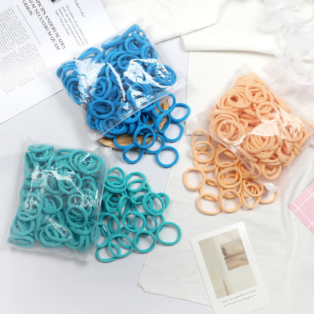 50Pc/ Girl Colorful Nylon Elastic Hair tie